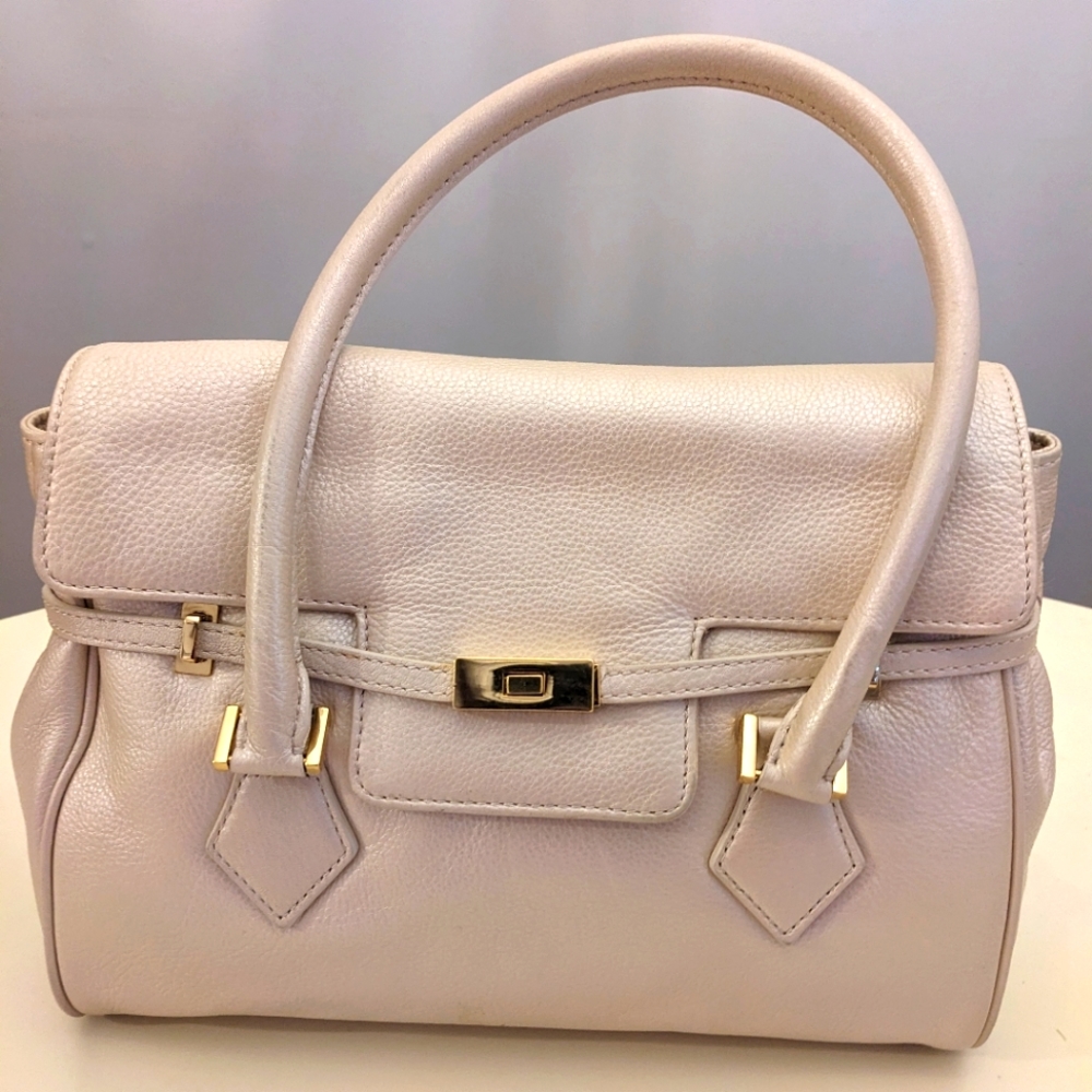 Brooks brothers leather handbag pearl